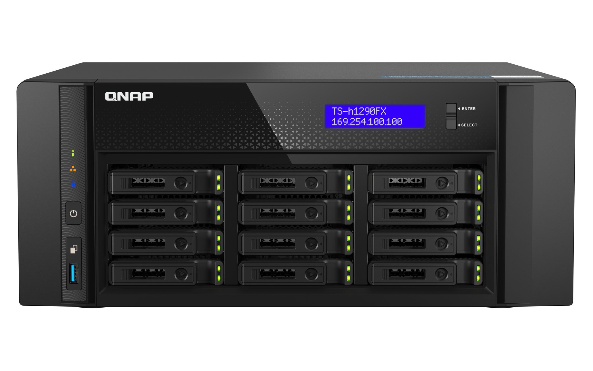 QNAP Ent 12-Bay AMD 256GB TW NAS QNAP — view 2