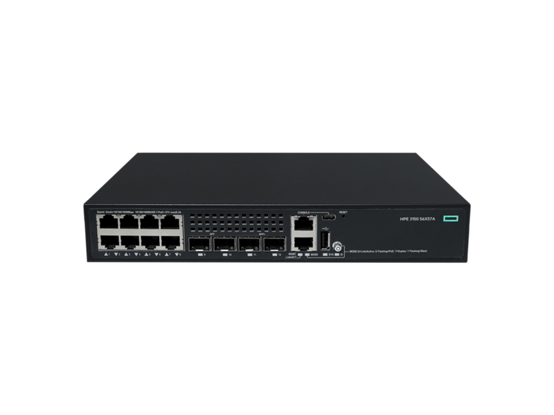 HPE NW CW 2150 8G PoE+ 2F 2P 125W Sw HPE — view 2
