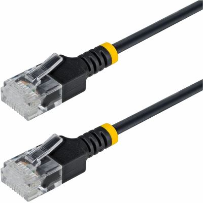 2m Black Ultra Slim CAT6a Cable StarTech.com — view 2