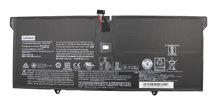 Lenovo 4 Cell Battery, 70Wh, 7.68V, Li-ion, L16C4P61 thumbnail 2