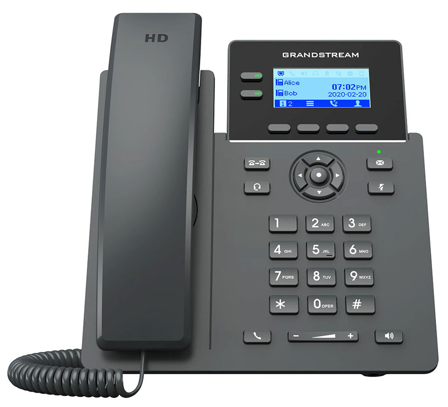 GRP2602G IP Phone 2.21"" LCD Screen 2-line POE Grandstream Networks — view 2