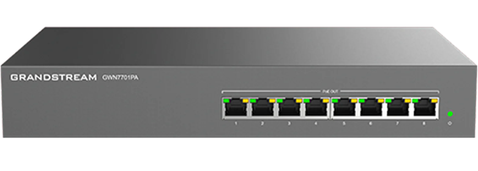 GWN7701PA  Unmanaged Network Switch 8-port 8x PoE Grandstream Networks — view 2
