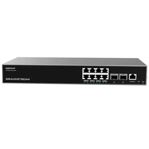 GWN7811P Layer 3 Managed Network Switch 8-port PoE Grandstream Networks — view 2