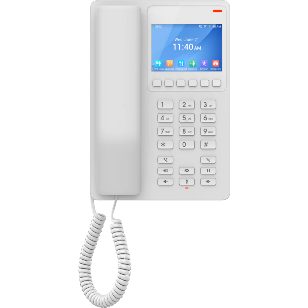 GHP630 Desktop Hotel Phone with 3.5"" Colour LCD and PoE White Grandstream Networks — view 2