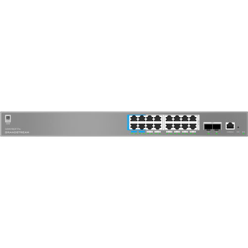 GWN7802P Pro Enterprise Layer 2+ Managed 16-Port 250 Watt PoE++ Switch with 2 x SFP+ Grandstream Networks — view 2