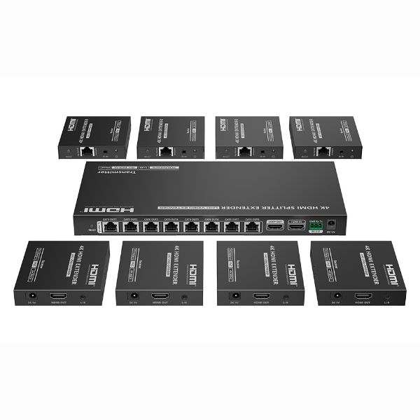 1-In-8-Out 4K@60Hz HDMI Splitter Extender Lenkeng — view 2