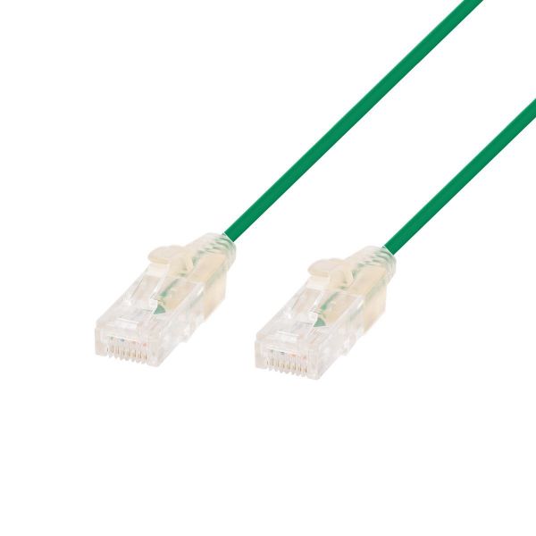 0.25m Cat6A 10G Green UTP LSZH Patch Lead 30AWG 802.3af Unshielded Plug. Dynamix — view 2