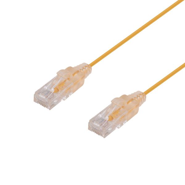 1.25m Cat6A 10G Yellow UTP LSZH Patch Lead 30AWG 802.3af Unshielded Plug. Dynamix — view 2
