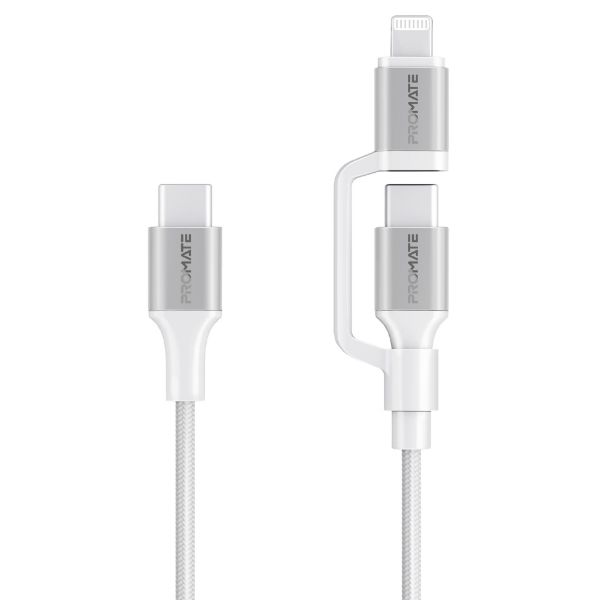 1.2m 60w MFi Certified 2-In-1 USB-C Sync & Charge 1x USB-C & 1x Lightning Promate — view 1