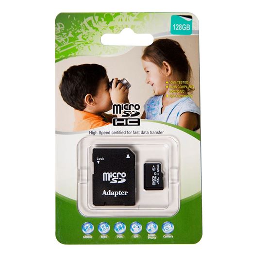 128GB Micro SD High-Speed Certified Flash Card with Adapter. 30MB/Sec. Dynamix — view 2