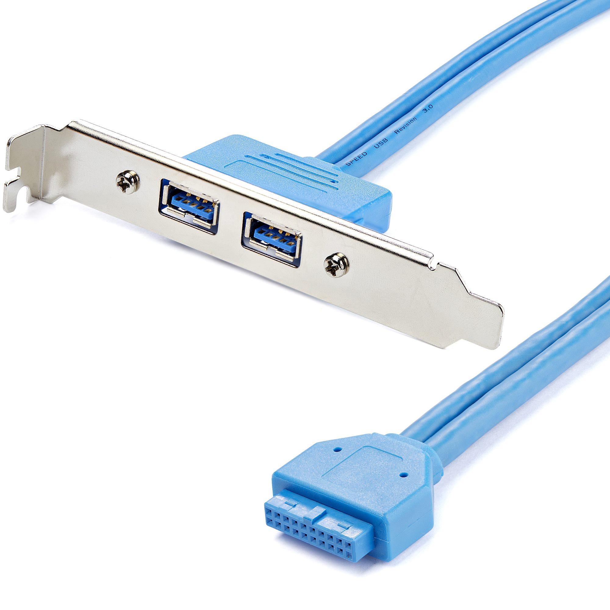 Type A Female Slot Plate Adapter for USB 3.0 2 Port 5 Pin StarTech.com — view 2