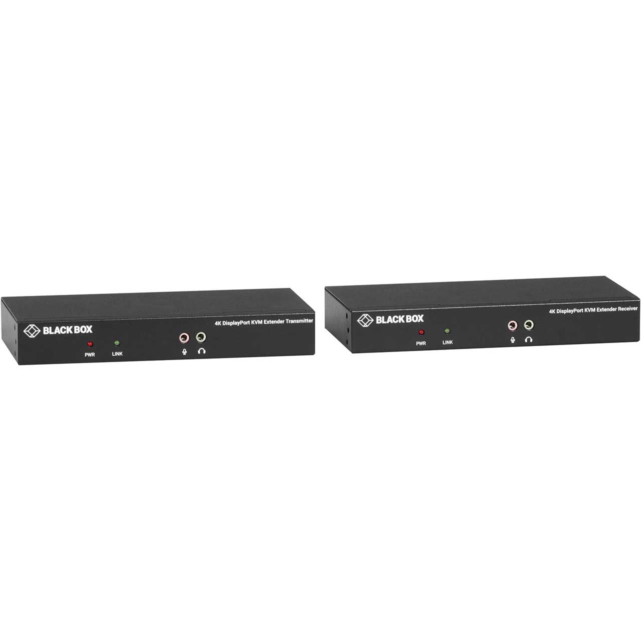 KVM Extender Kit over CATx 4K- Single-Monitor DisplayPort USB 2.0 Hub Black Box — view 1