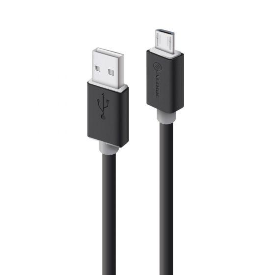 2m USB 2.0 Type A Male to USB 2.0 Type B Micro Male Cable - Black Alogic — view 2
