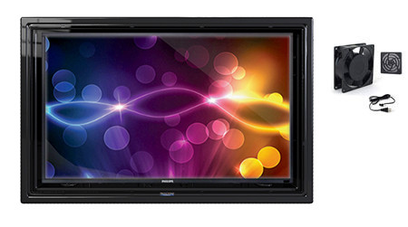 Outdoor Display Enclosure with fan 30-32"" Display Shield — view 2