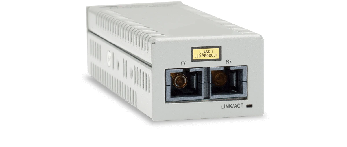 AT-DMC100/LC-90 TAA (Federal) 100TX to 100FX/LC Fast Ethernet Desktop Mini Media Converter- NA or USB Power Allied Telesis — view 2