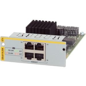 AT-SBx81XLEM/XT4 4 x 10G RJ-45 module for SBx81XLEM line card Allied Telesis — view 2