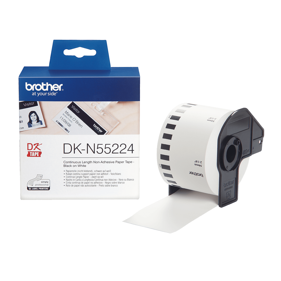 Brother DKN55224 Non-Adhesive Continuous Paper Roll 54mm x 30.48m Brother — view 2