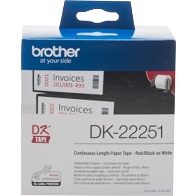 Brother DK22251 Continuous Length Paper Label Tape Red and Black Brother — view 2