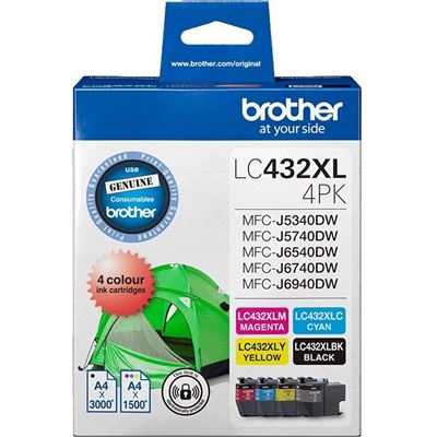 Brother LC432XL4PKS 4-Pack High Yiel Ink Cartridge (B/C/M/Y) Brother — view 2