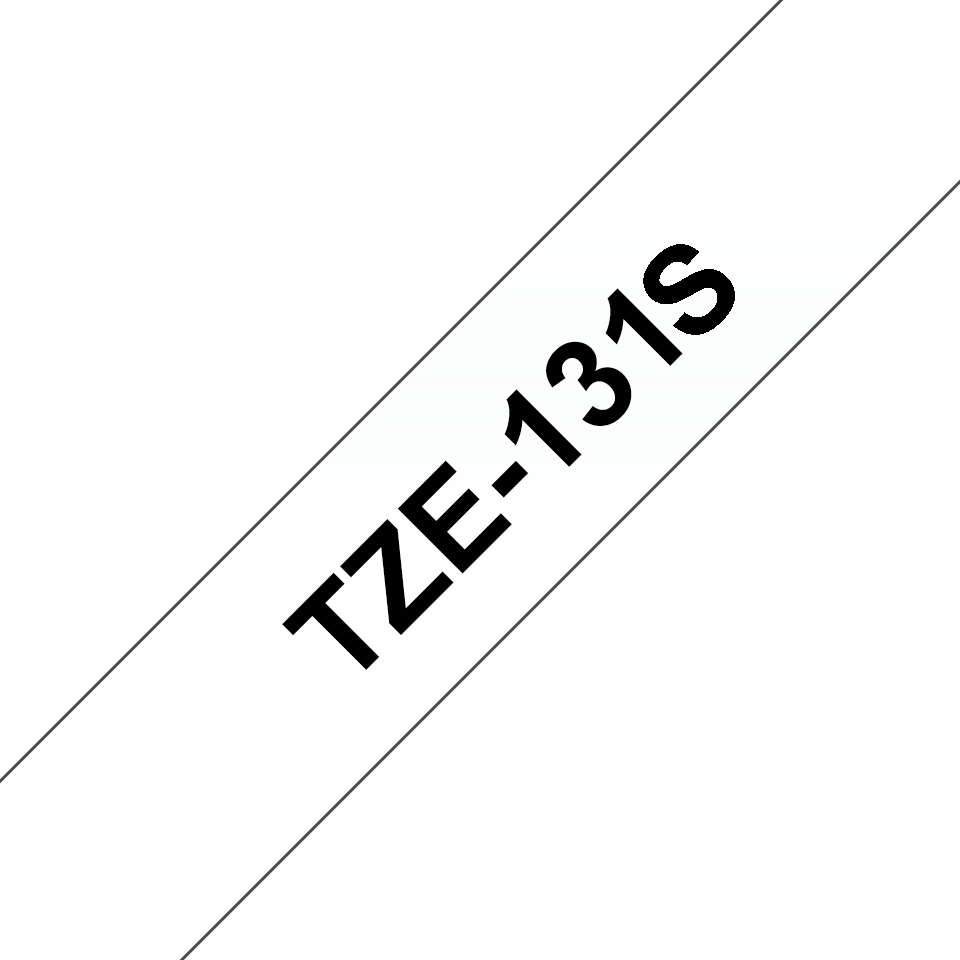 Brother TZe-131S 12mm x 4m Black on Clear Laminated Tape Brother — view 2