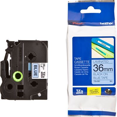 Brother TZe-561 36mm x 8m Black on Blue Tape Brother — view 2