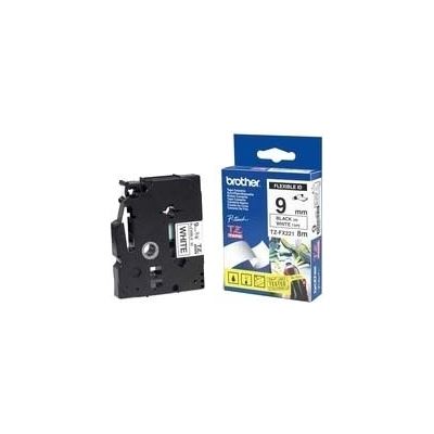 Brother TZe-FX221 9mm x 8m Black on White Flexi ID Tape Brother — view 2
