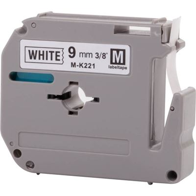 Brother MK-221 9mm x 8m Black on White M Label Tape Brother — view 2