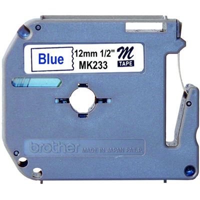 Brother MK-233 12mm x 8m Blue on White M Label Tape Brother — view 2