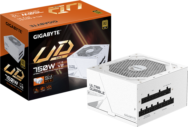 Gigabyte GP-UD750GM ICE 750W ATX Gold Full Modular PSU 5yr wty Gigabyte — view 2