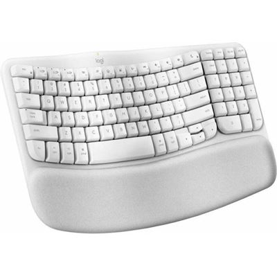 Logitech Wave Keys Wireless Ergonomic Keyboard for Mac - Off White Logitech — view 2
