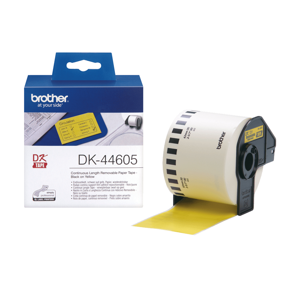 Brother DK44605 Yellow roll thumbnail 1