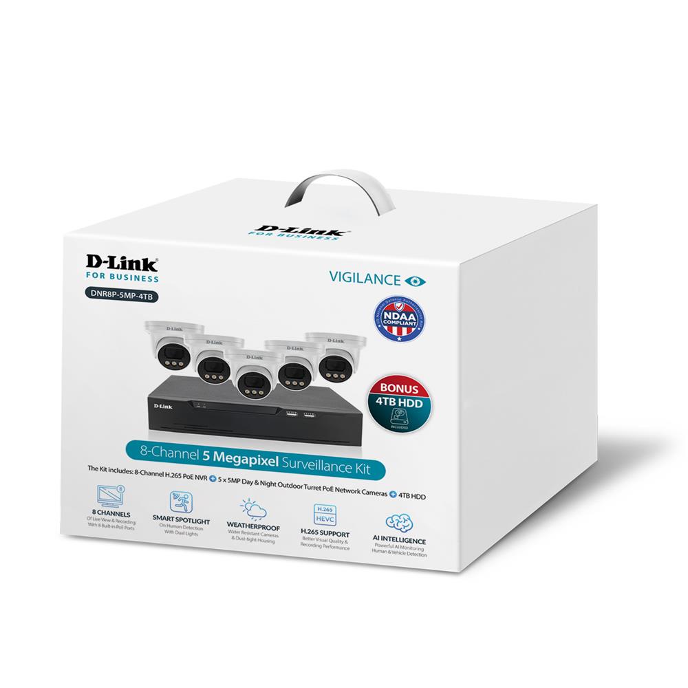 Dlink Vigilance Kit 8CH 5MP4TB D-Link — view 2
