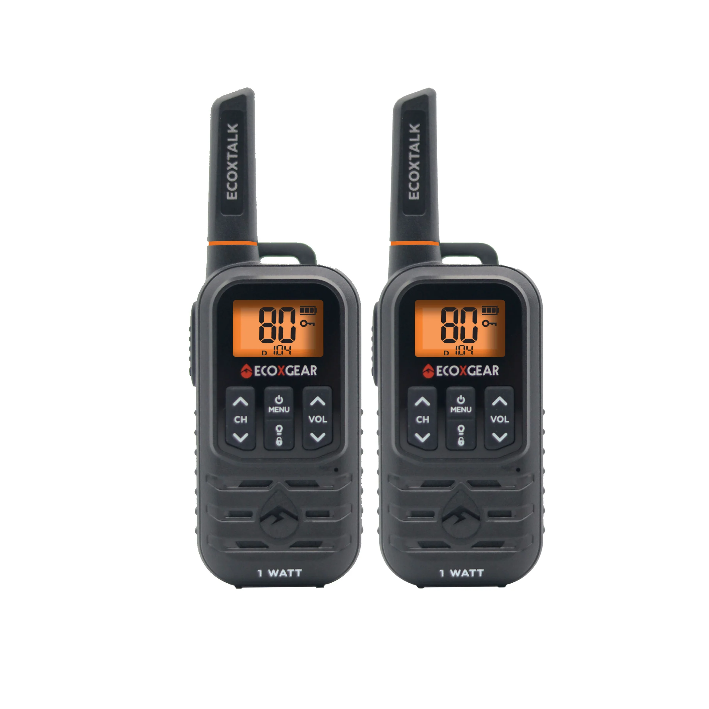EcoX UHF 1W 2 Pk Black Ecoxgear — view 2