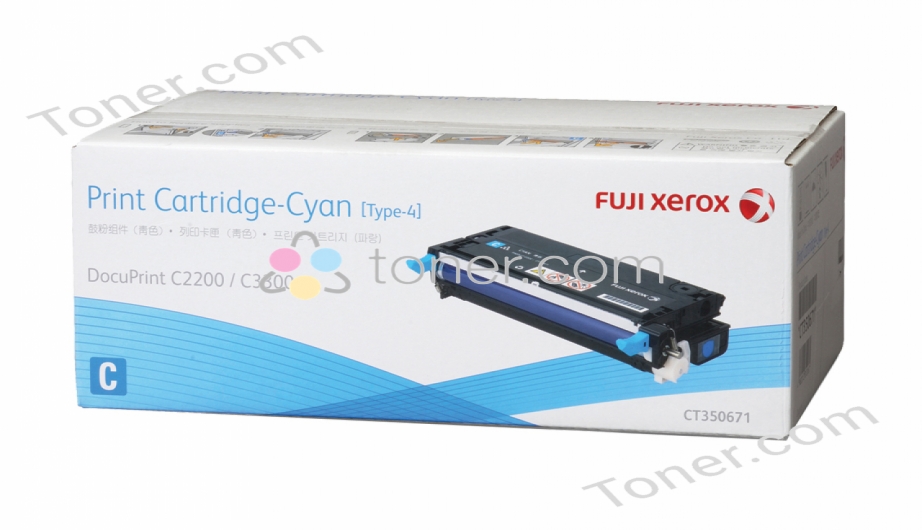 Fuji Xerox CT350671 Cyan Toner Fuji Xerox — view 2