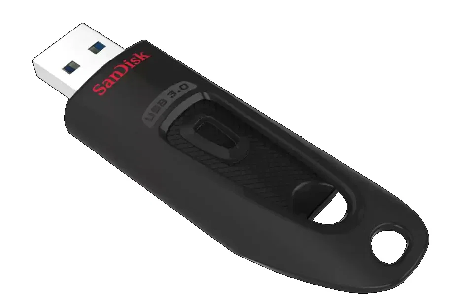 Sandisk Ultra USB 3.0 Flash Drive CZ48 128GB USB3.0 Black Stylish Sleek Design 5Y SanDisk — view 2
