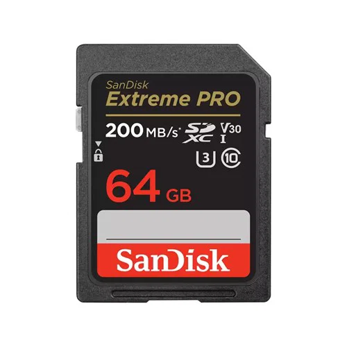 Sandisk Extreme Pro Sdxc Sdxxu 64GB V30 U3 C10 Uhs-I 200MB/S R 90MB/S W 4X6 Lifetime Limited SanDisk — view 2