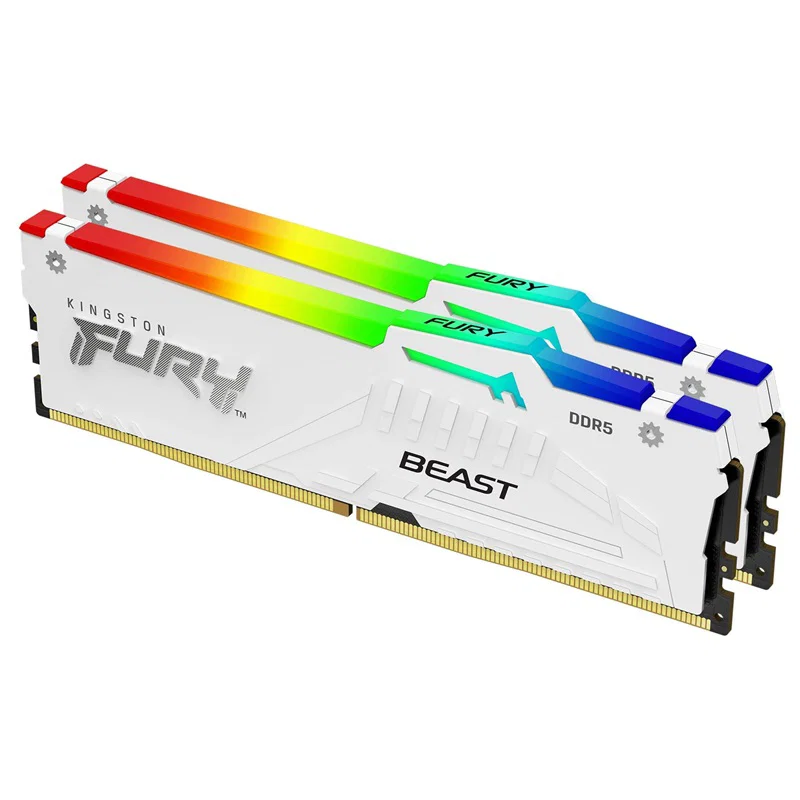 Kingston 32GB 6000MT/S DDR5 CL36 Dimm (Kit of 2) Fury Beast RGB White Expo Kingston — view 2