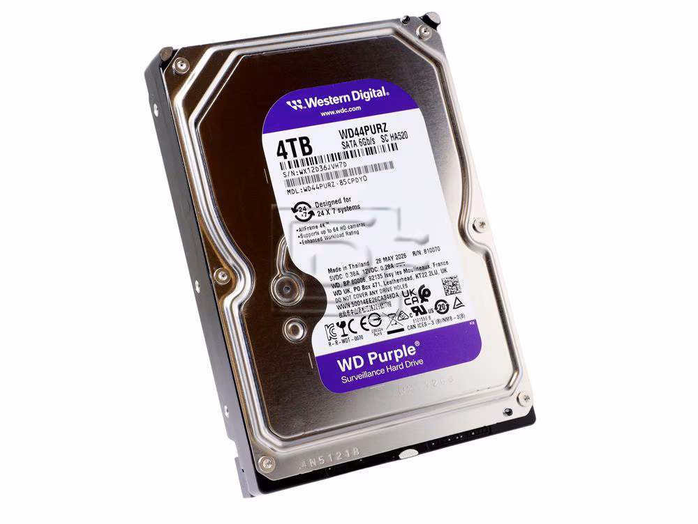 WD Purple 4TB Surveillance HDD 3.5" SATA 128MB Cache 3YRS Wty WD — view 2